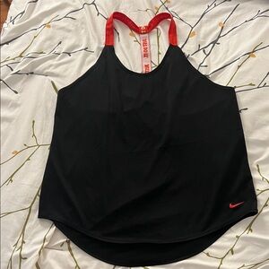 Nike Black Tank Top with Red Straps